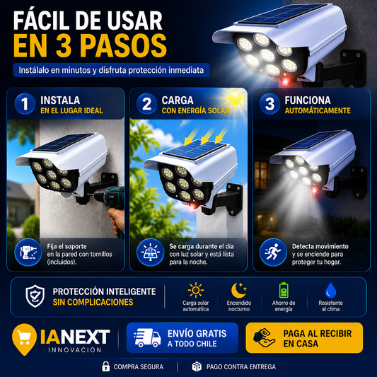 foco solar tipo camara