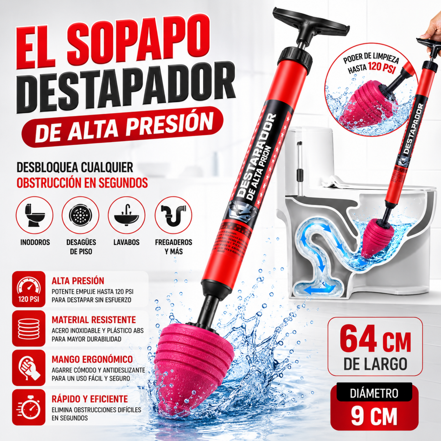 Destapador Wc