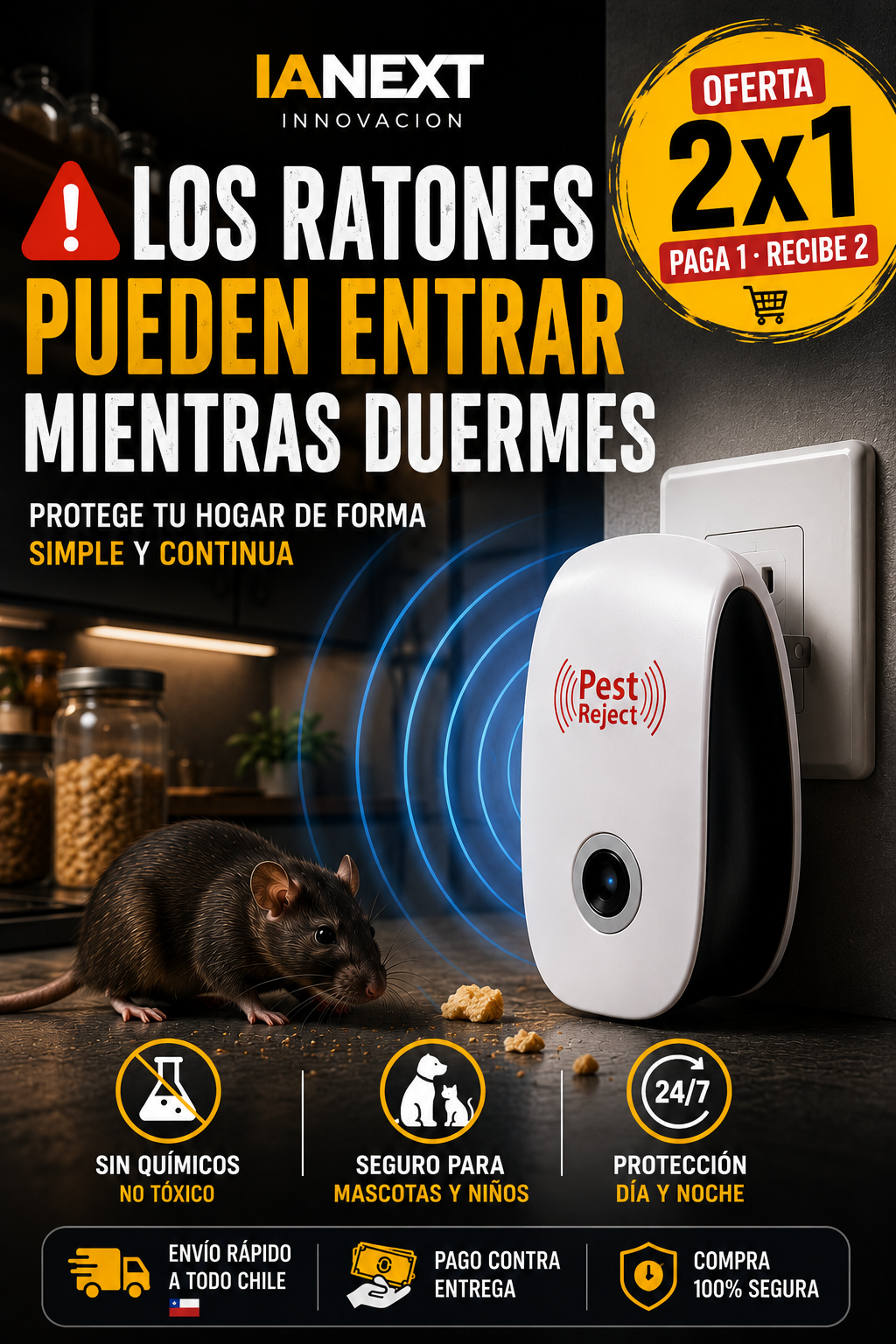 Repelente Electrico Para Ratones x2