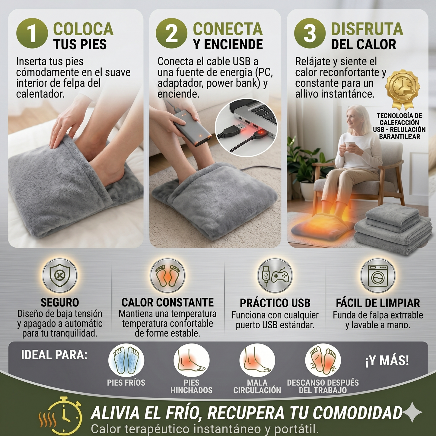 CALIENTA PIES USB