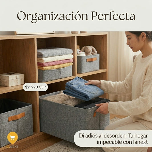 Canasta Caja Organizadora Plegable Ropa