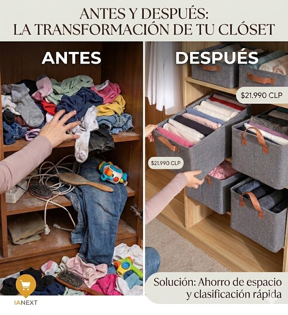 Canasta Caja Organizadora Plegable Ropa